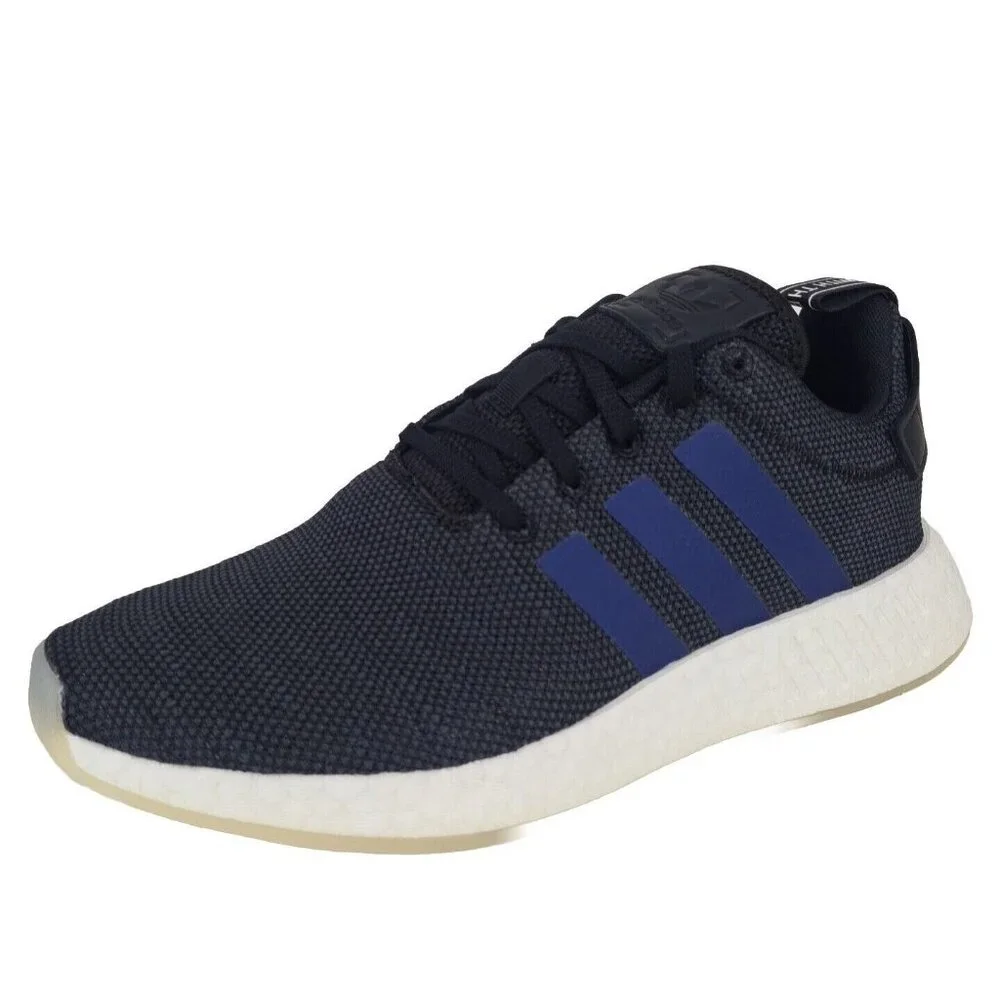 Adidas Women's NMD R2 Sports Sneakers Athletic Shoes Black Blue SZ 10.5 - Picture 2 of 10